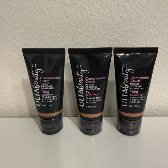 Ulta Beauty Complexion Crush Medium Coverage Foundation Tan Peach Bundle of 3 - Picture 1 of 5
